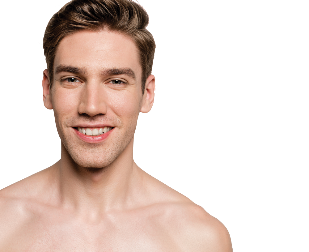 Man with masculine features